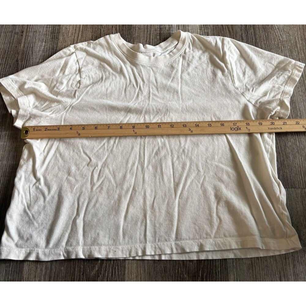 Madewell Softfade Cotton Boxy Crop Tee Short Sleeve Top Size Large NWOT - Picture 6 of 9